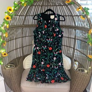 Kate Spade New York Jardin Tile Jacquard Dress Black Size 14